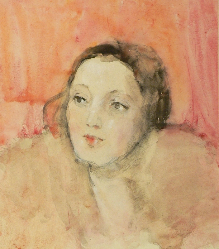 M 87 portrait of a lady facing left