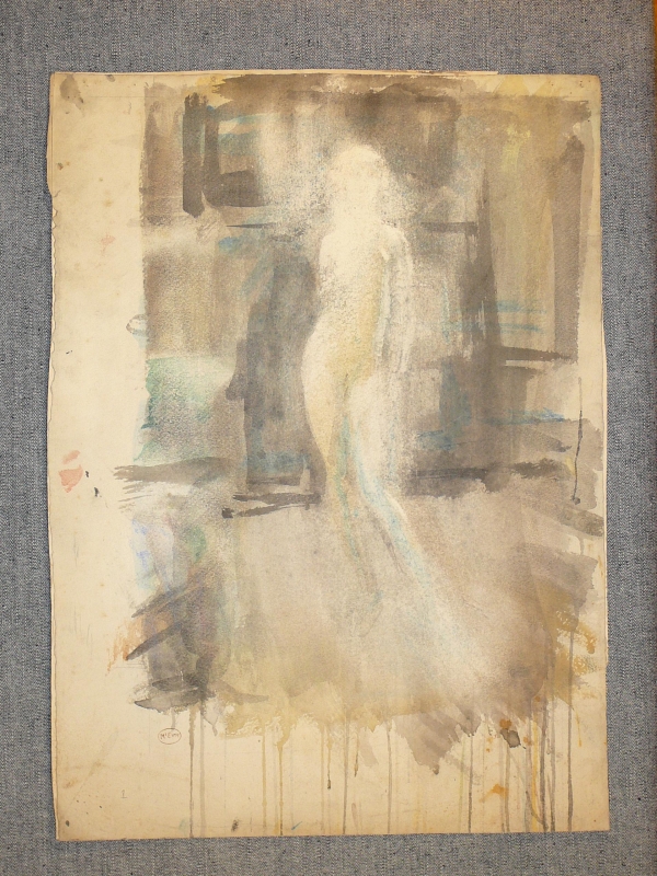 1 Watercolour nude standing