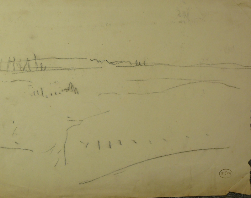 Pencil landscape, WW1 . .DRA/361
