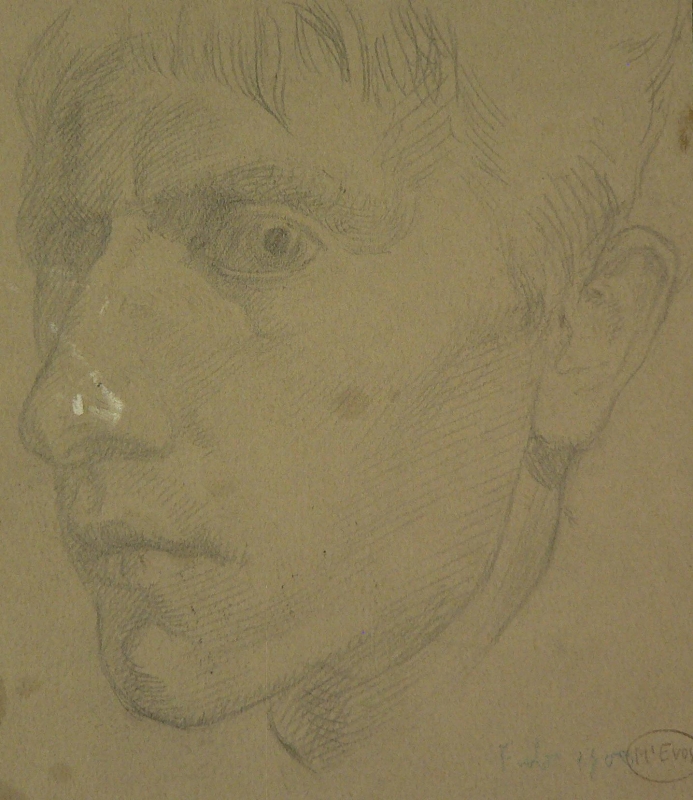 370ch Self-portrait, pencil sketch