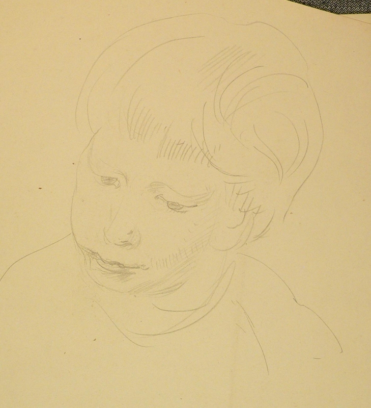 379ch Pencil portrait of a boy, probably Michael