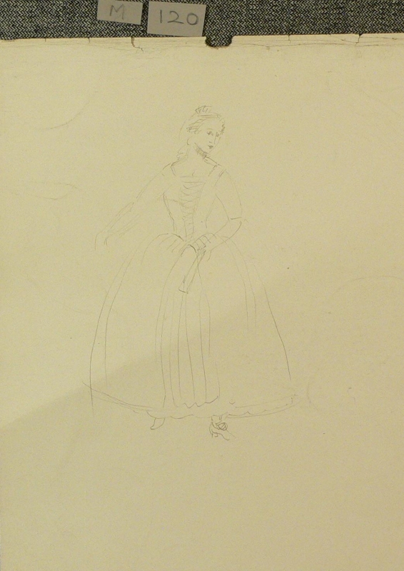 M 120 copy of drawing of a fashionable lady