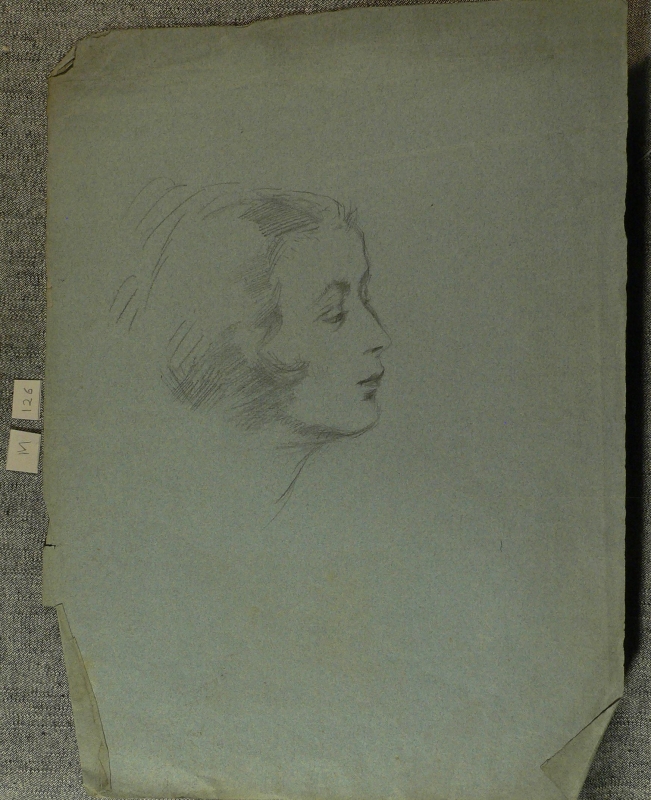 Head of a young lady in semi-profile