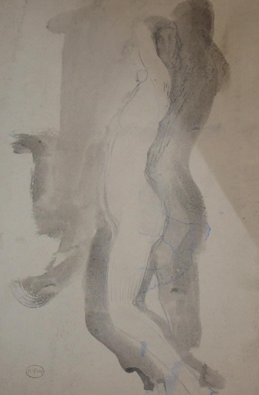 Watercolour and pen, nude standing.   .   .   .1128