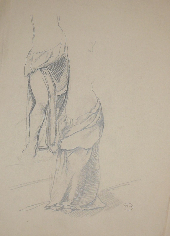 Drapery studies lower body