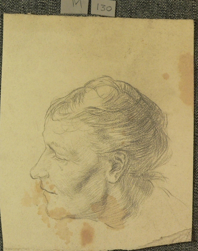 Head of a lady facing left