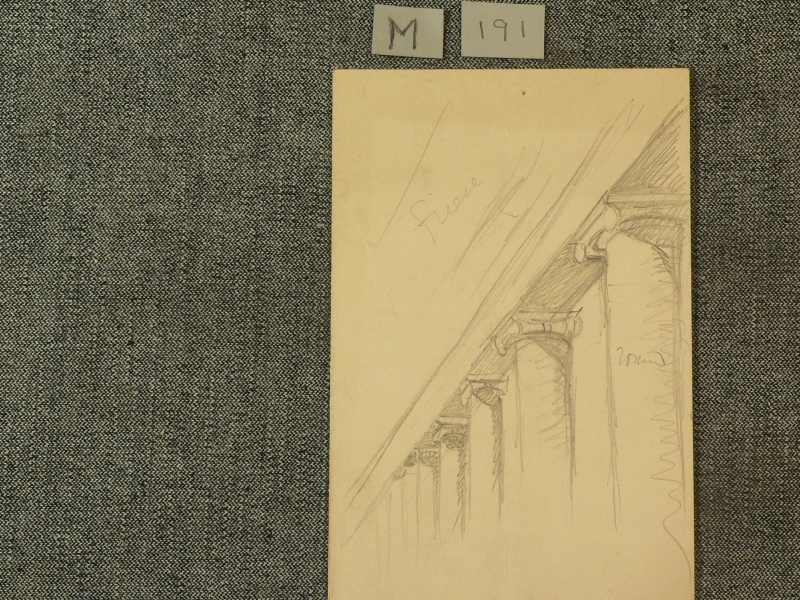 Pencil sketch of columns