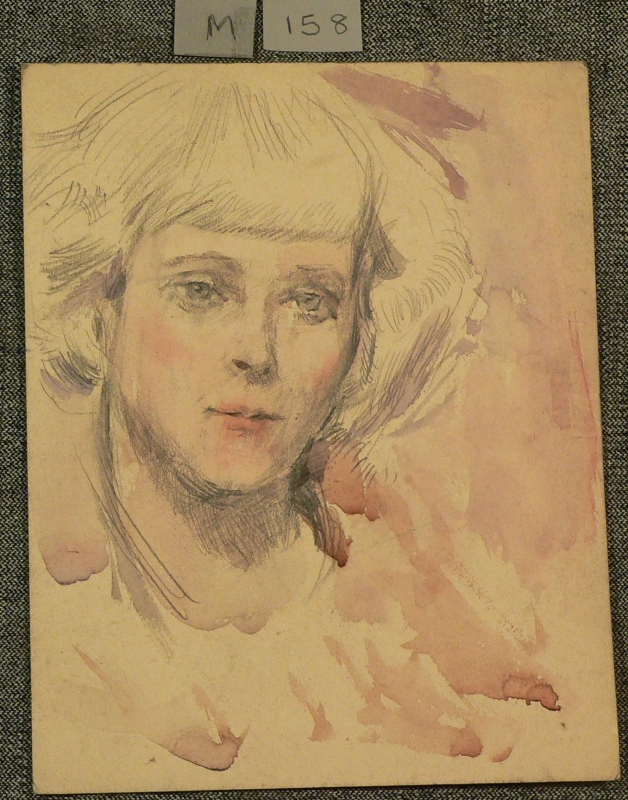 M 158.    Portrait of a lady, pencil and watcolour