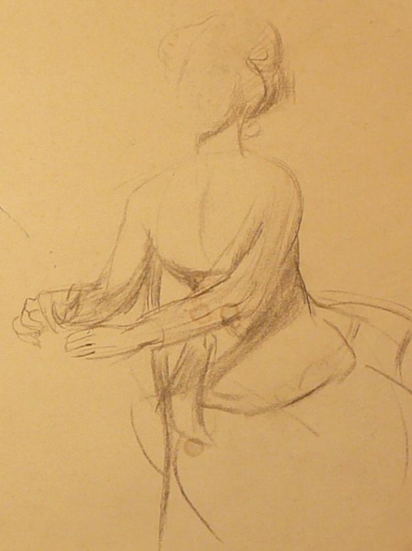 M 2  torso of a seated lady.