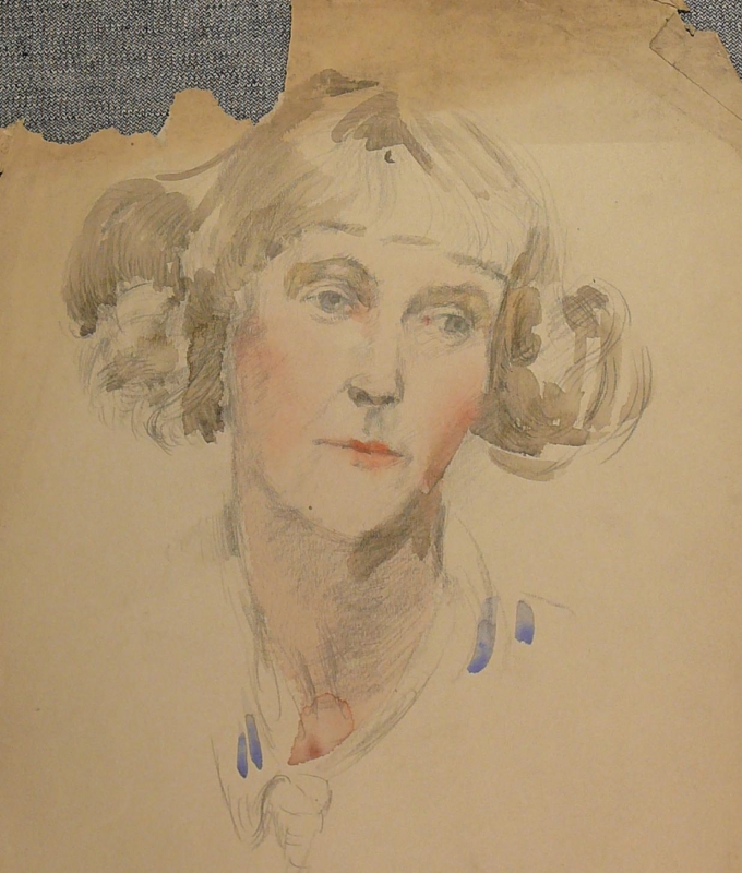 Watercolour portrait of a lady