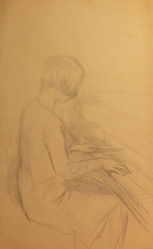 Anna at the piano