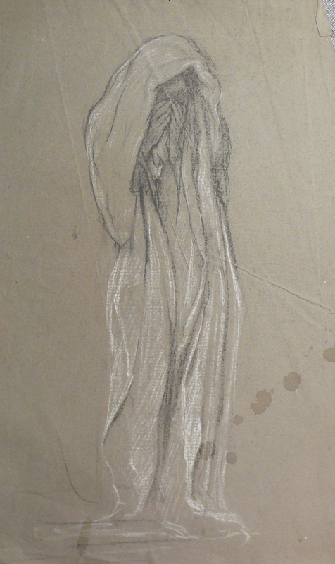 Draped standing figure (mourning)