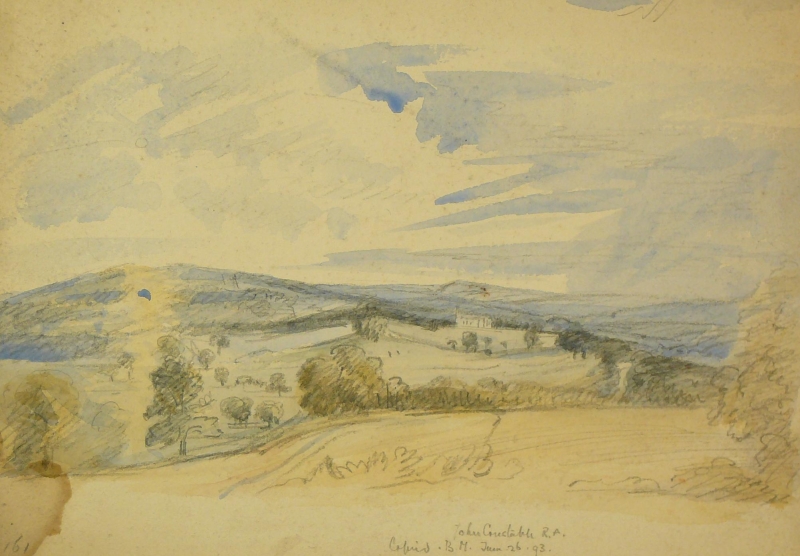 Landscape :  watercolour copy after constable