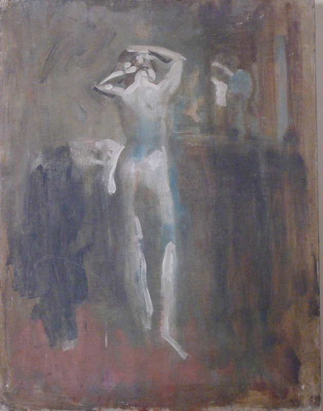 2014-12  Nude facing mirror