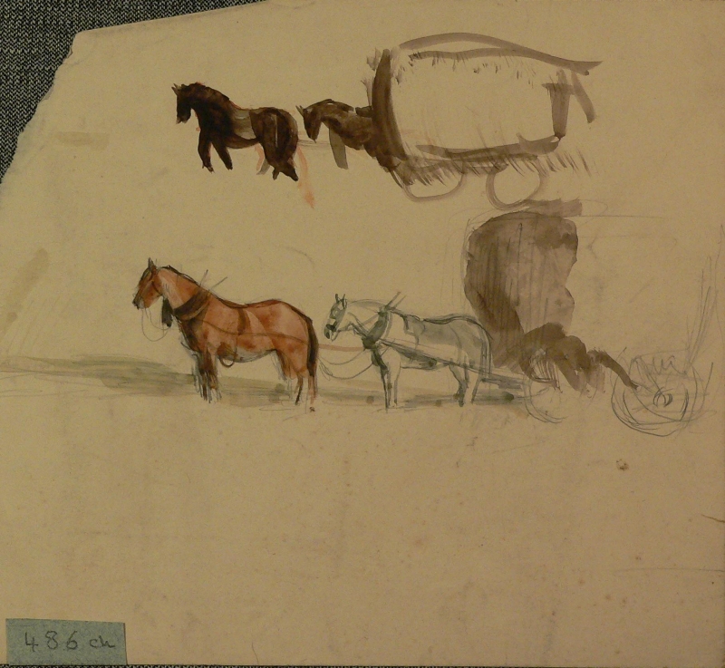 486ch studies of horses & carts