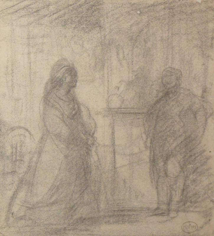 249ch . two figures in an interior