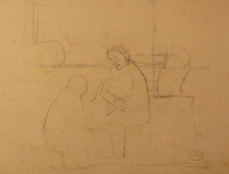 250ch . Scene two women and baby , Biblical?