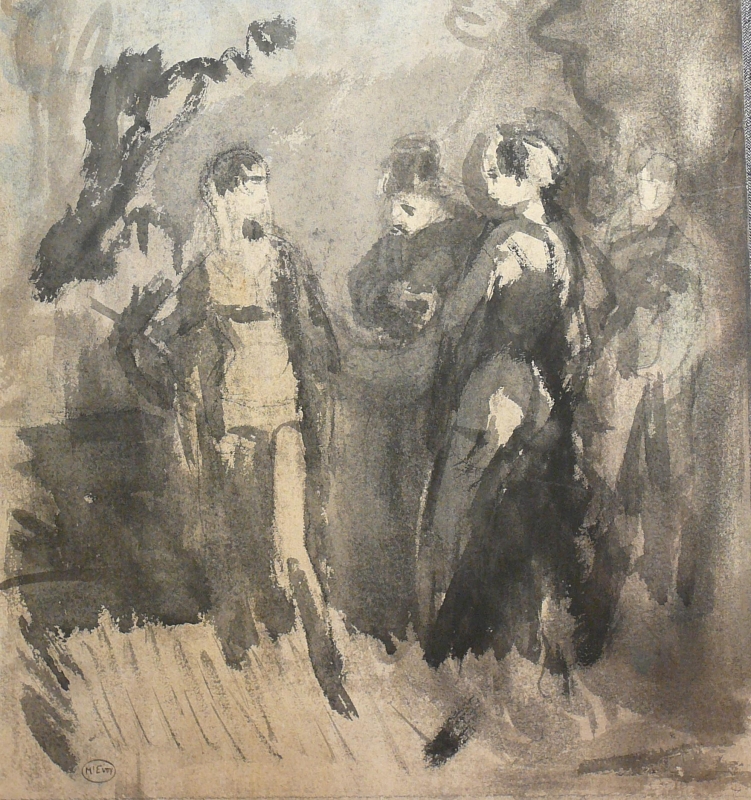 257 four figures in a landscape