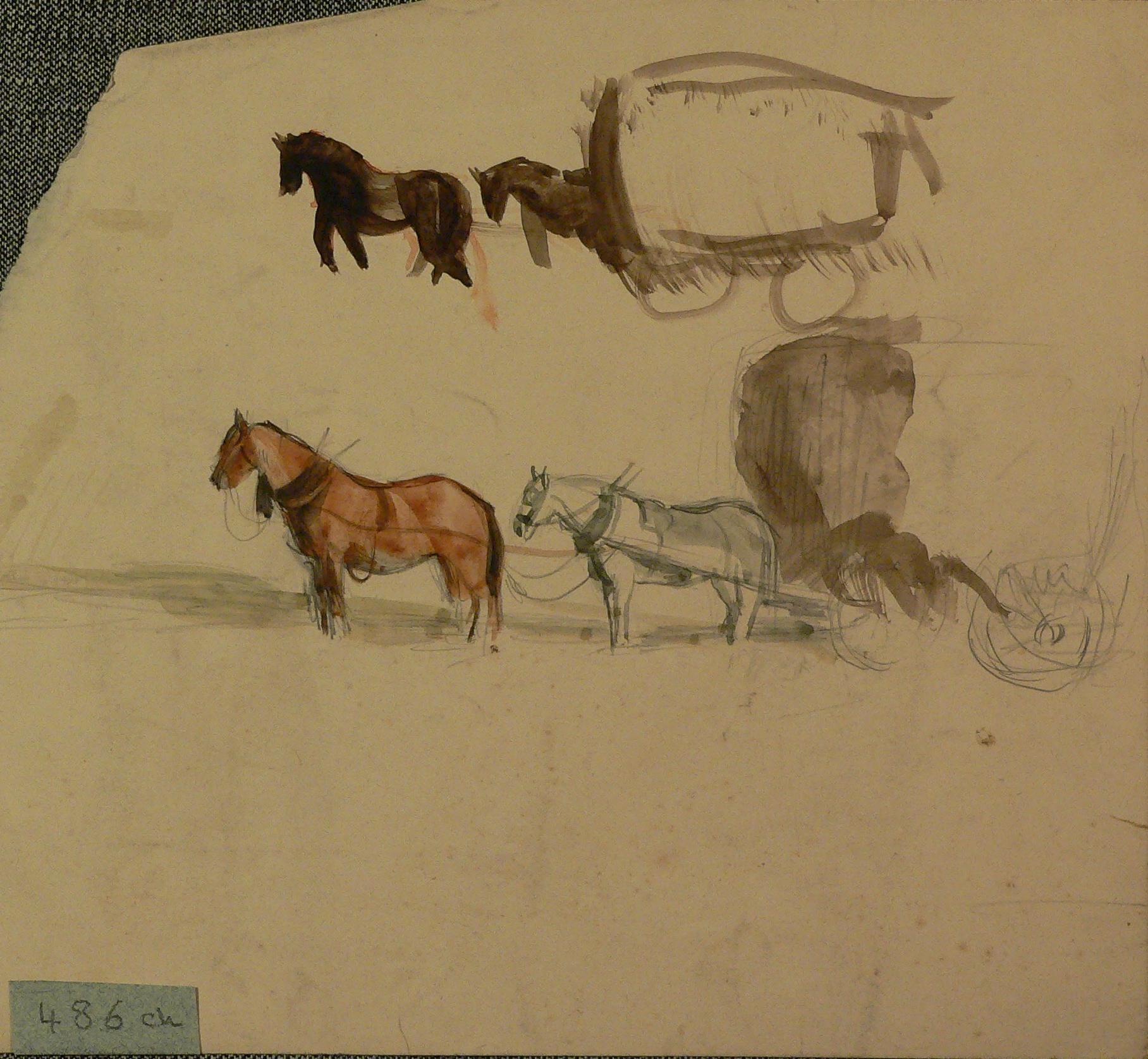 Ambrose McEvoy - 486ch studies of horses & carts